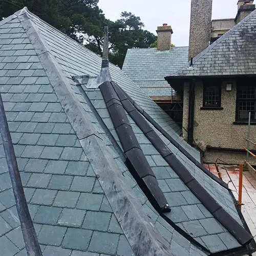 Re-roof work in progress
